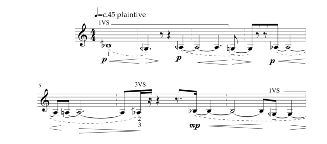 24 Microtonal Studies for Trumpet. Study 1 (extract).